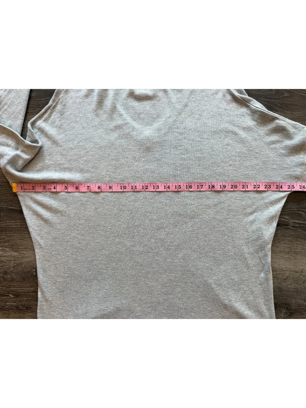 Crown & Ivy Gray V-Neck Tunic Sweater Women’s XL Cotton Wool Blend